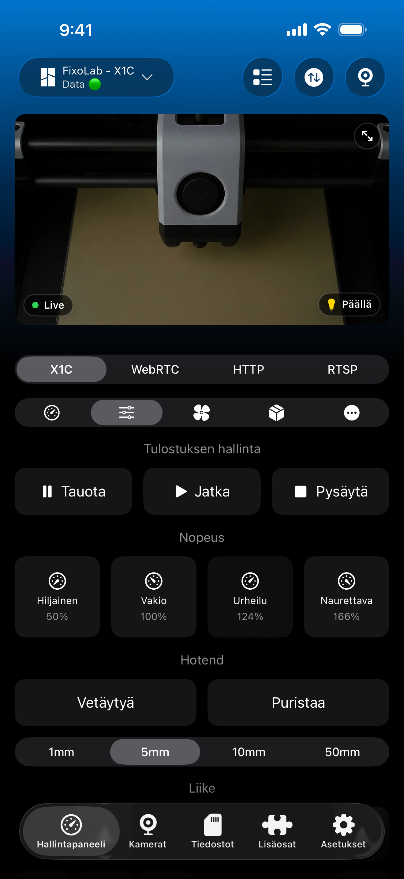 Bambu Lab -tulostuksen hallinta Printer Toolsissa