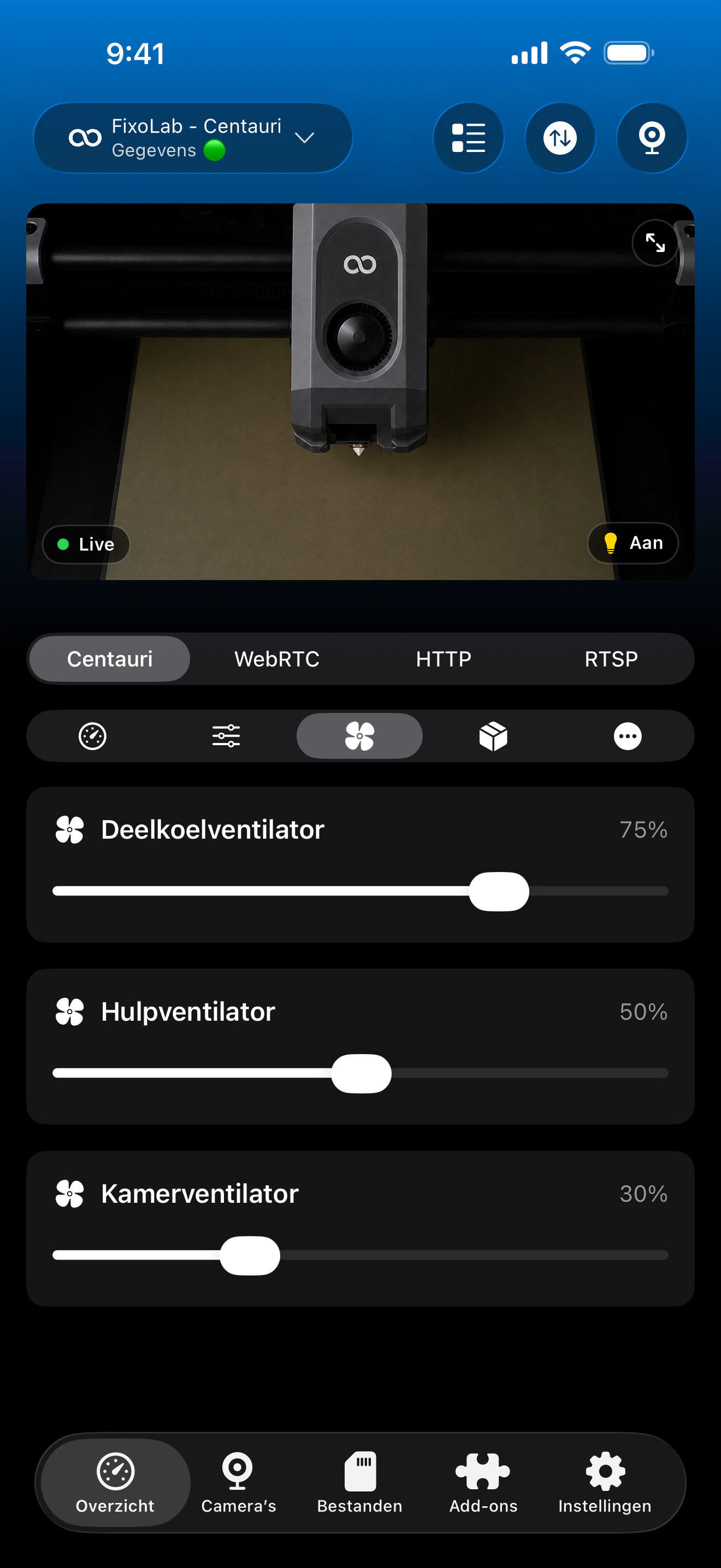 Elegoo-ventilatorbediening in Printer Tools