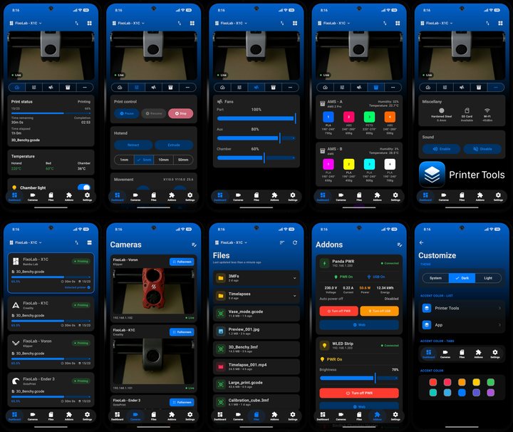 Printer Tools para Android 1.0 se lanza como panel para impresoras 3D