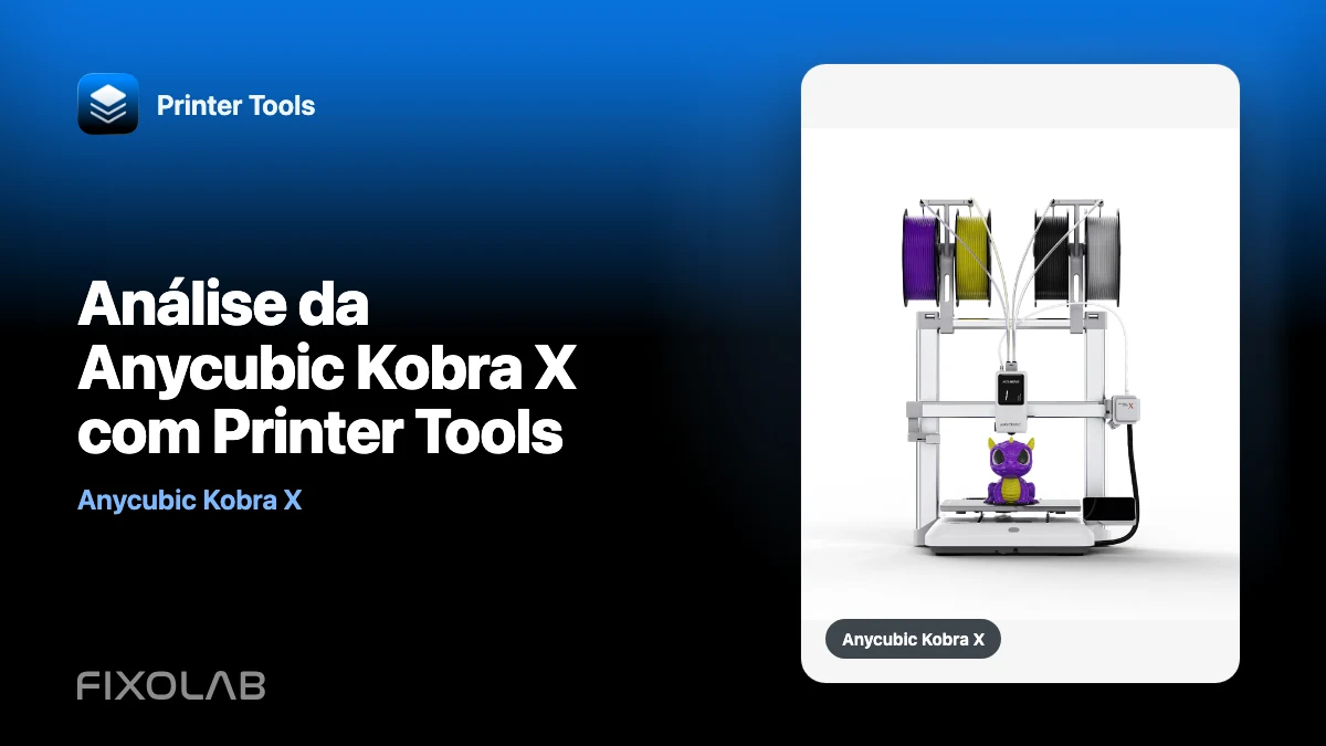 Análise da Anycubic Kobra X com Printer Tools