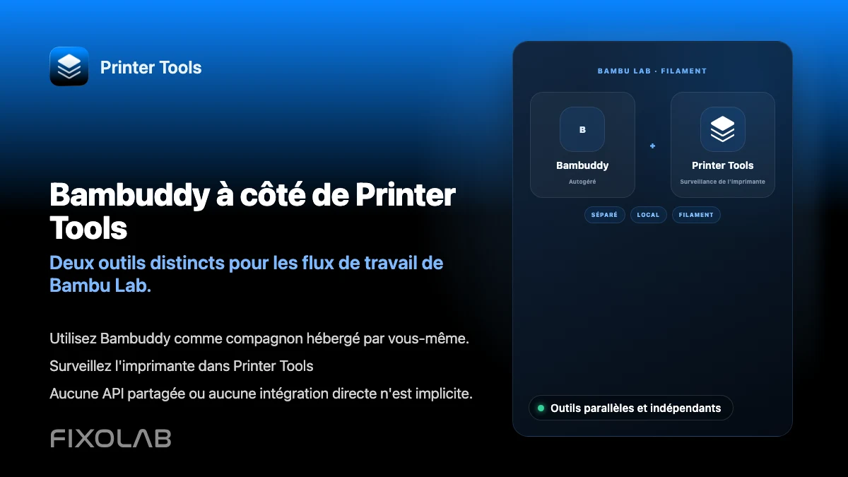 Utiliser Bambuddy avec Printer Tools pour la gestion du filament Bambu Lab Utiliser Bambuddy avec Printer Tools pour la gestion du filament Bambu Lab