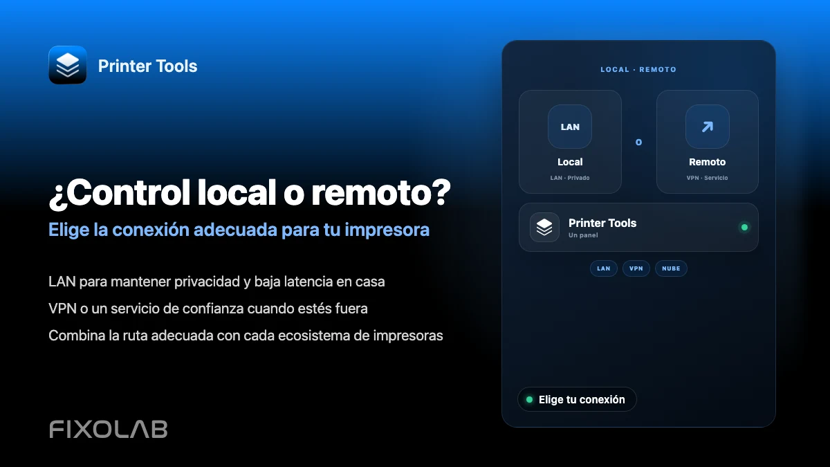 Elegir control local de la impresora 3D o acceso remoto con VPN, OctoEverywhere, Obico y la nube Elegir control local de la impresora 3D o acceso remoto con VPN, OctoEverywhere, Obico y la nube