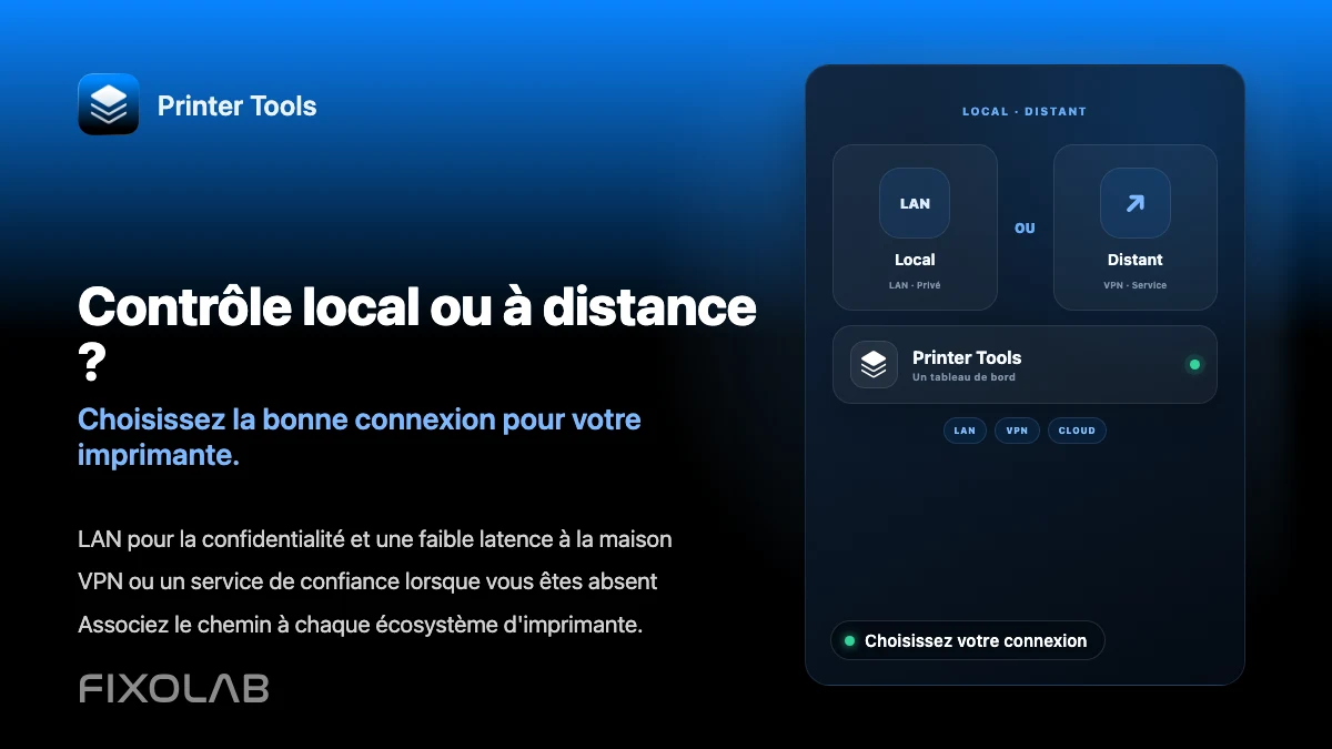 Contrôle local ou accès à distance pour une imprimante 3D avec VPN, OctoEverywhere, Obico ou le cloud Contrôle local ou accès à distance pour une imprimante 3D avec VPN, OctoEverywhere, Obico ou le cloud