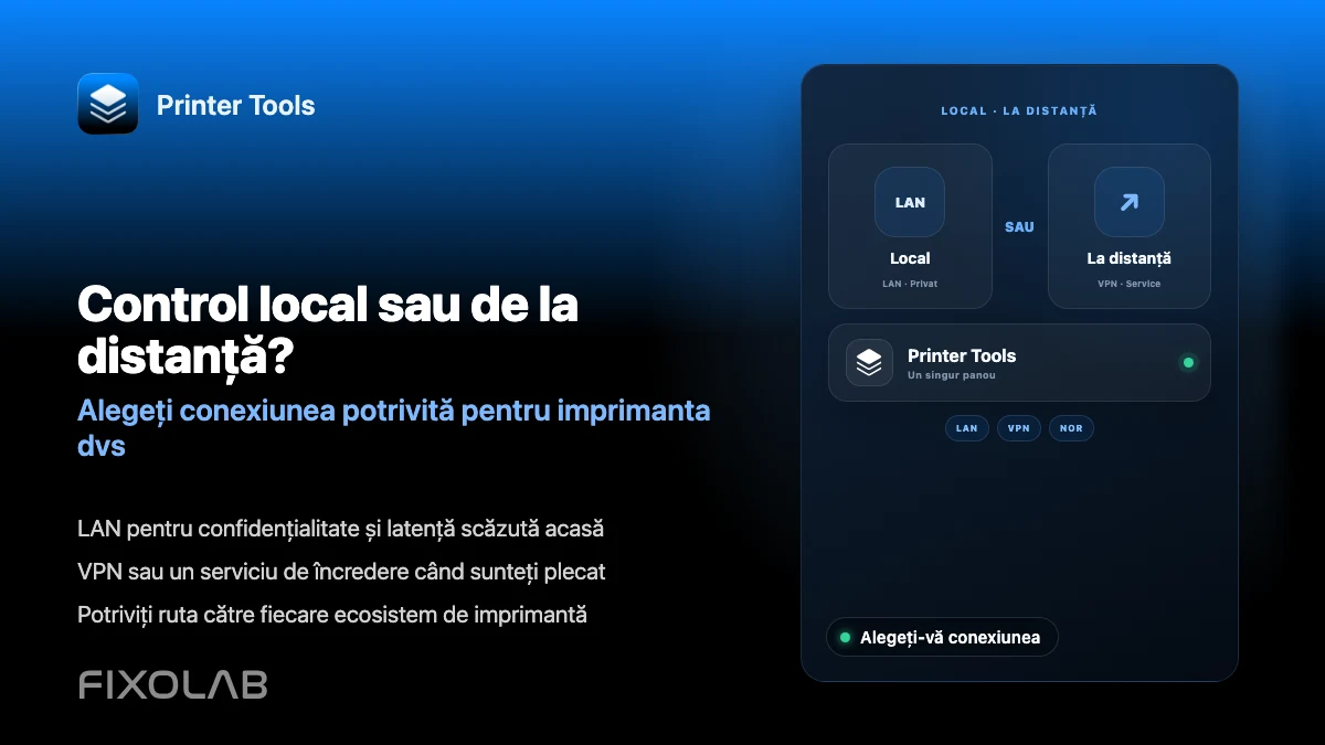 Alegerea controlului local al imprimantei 3D sau acces la distanță cu VPN, OctoEverywhere, Obico și cloud