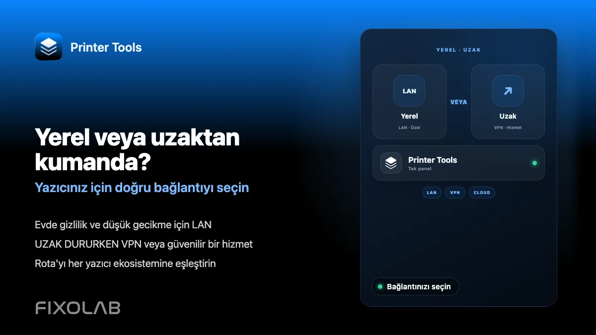 VPN, OctoEverywhere, Obico ve bulut ile yerel 3D yazıcı kontrolü veya uzaktan erişim seçimi