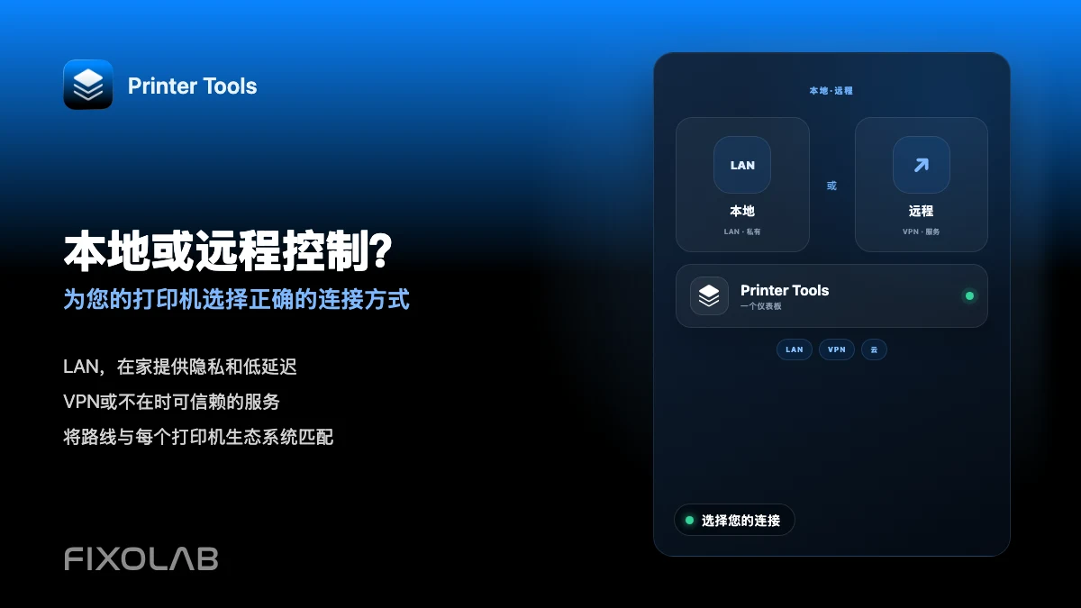 选择本地 3D 打印机控制还是通过 VPN、OctoEverywhere、Obico 和云端远程访问 选择本地 3D 打印机控制还是通过 VPN、OctoEverywhere、Obico 和云端远程访问