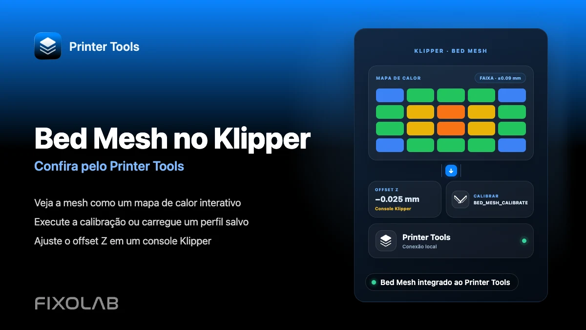 Como configurar o Bed Mesh e o offset Z no Klipper e conferi-los pelo celular