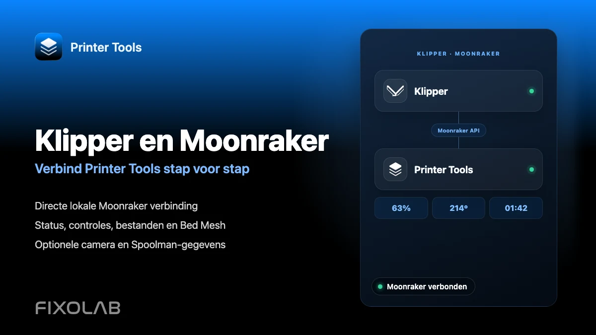 Hoe Klipper en Moonraker stap voor stap te verbinden met Printer Tools