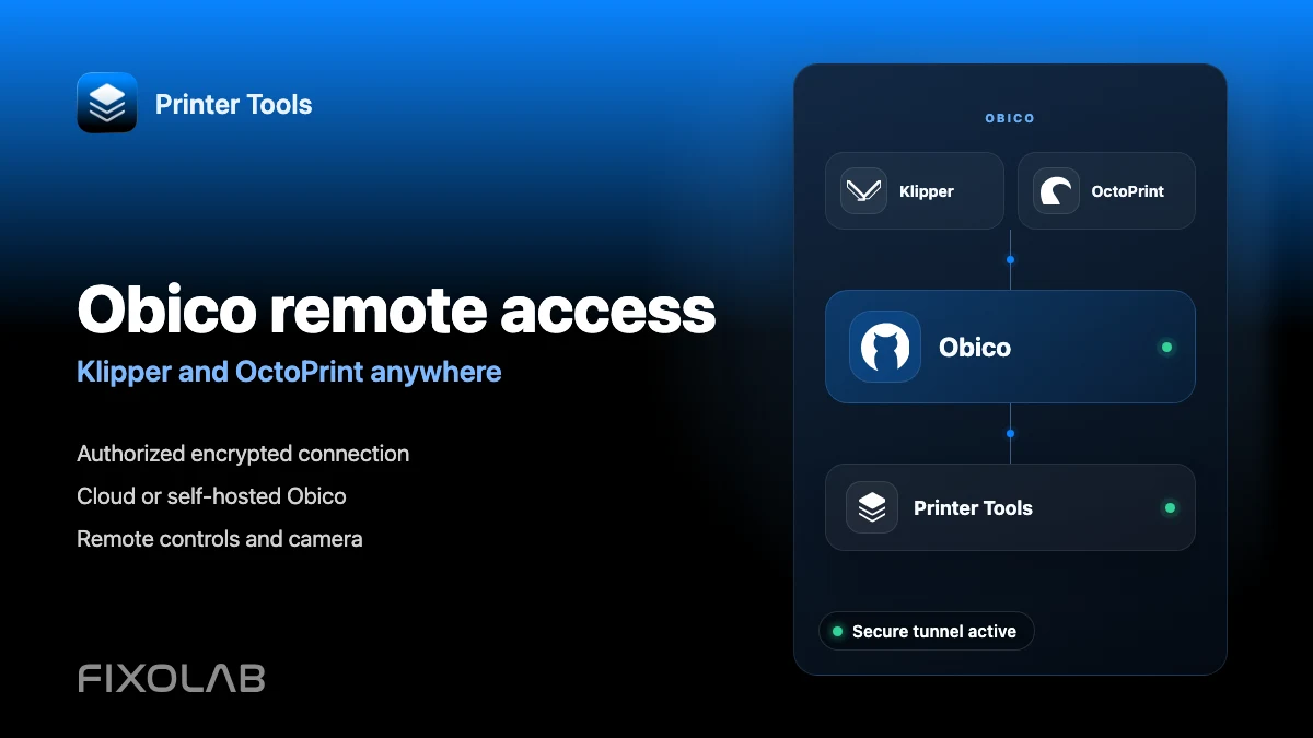 How to connect Obico to Printer Tools for remote Klipper and OctoPrint access