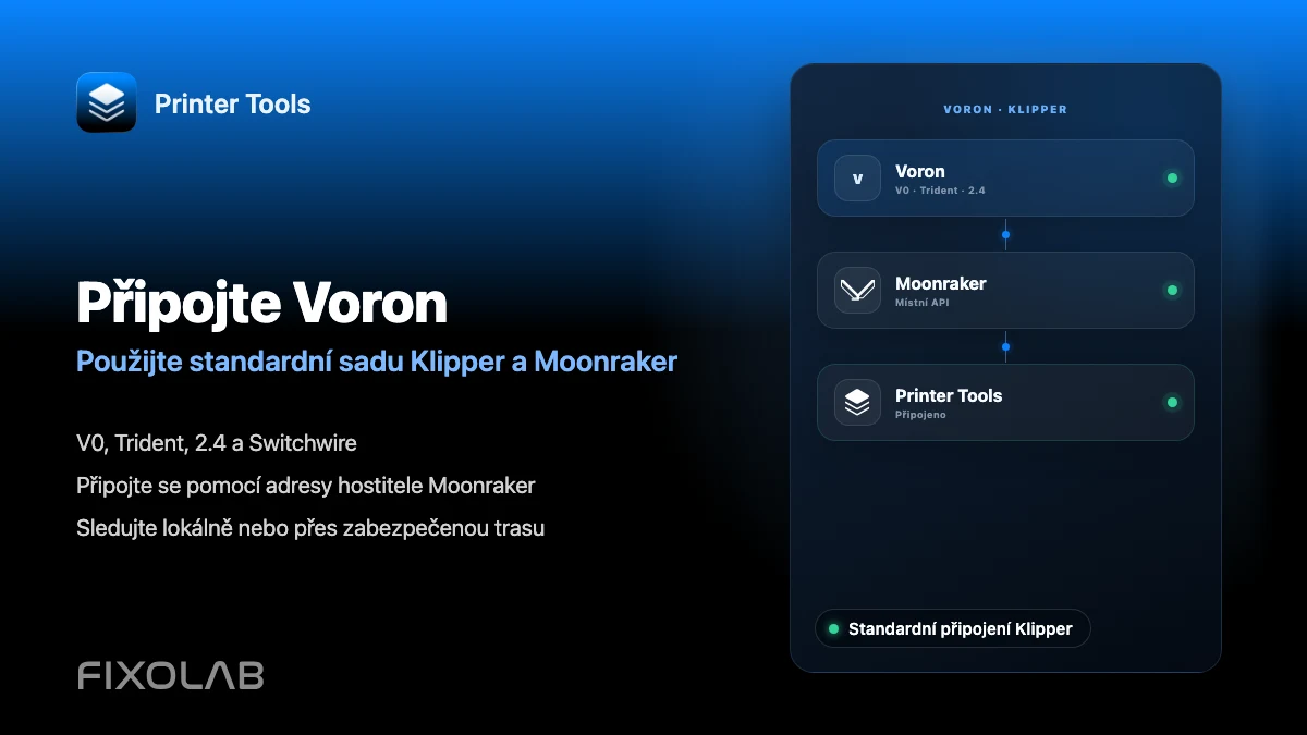 Jak připojit tiskárnu Voron k Printer Tools přes Klipper Jak připojit tiskárnu Voron k Printer Tools přes Klipper