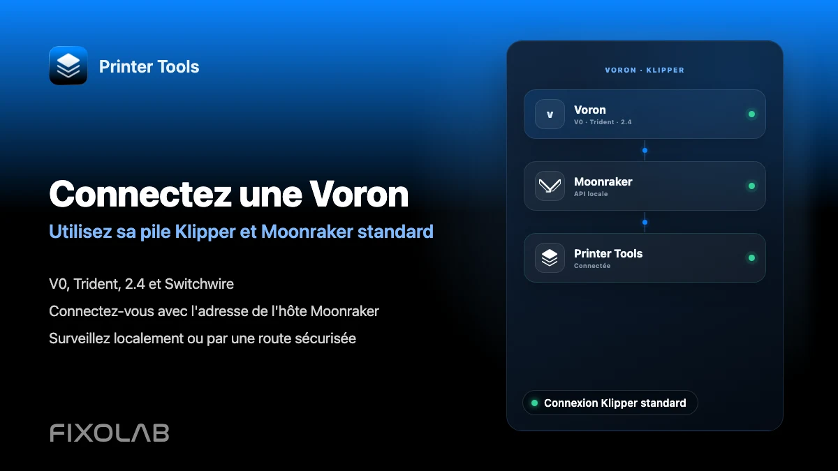 Comment connecter une imprimante Voron à Printer Tools via Klipper Comment connecter une imprimante Voron à Printer Tools via Klipper
