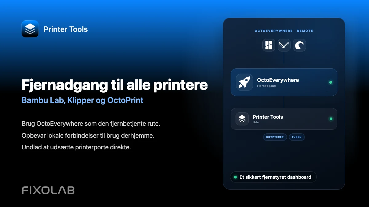 Sådan styrer du Bambu Lab, Klipper og OctoPrint hjemmefra med OctoEverywhere