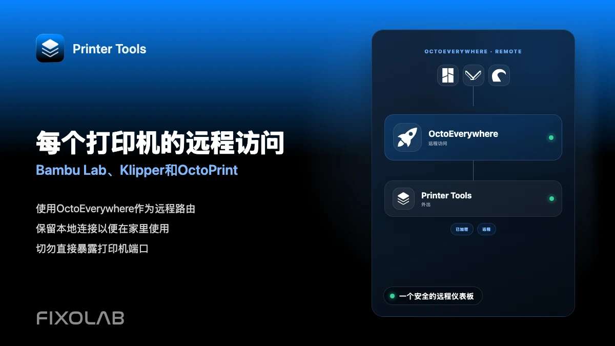 如何通过 OctoEverywhere 在外出时控制 Bambu Lab、Klipper 和 OctoPrint