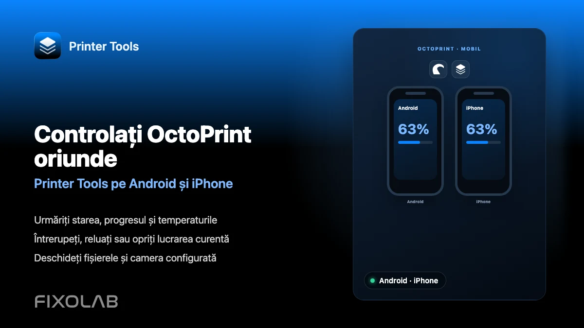 Cum controlezi OctoPrint de pe Android și iPhone cu Printer Tools Cum controlezi OctoPrint de pe Android și iPhone cu Printer Tools