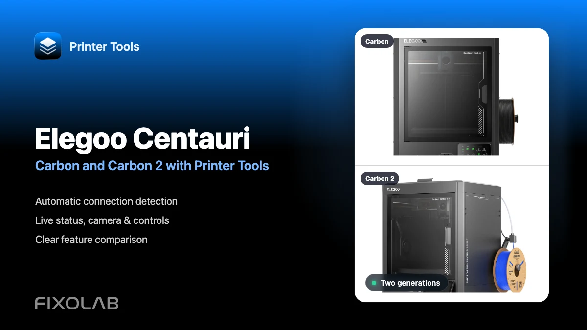 Using Elegoo Centauri Carbon and Centauri Carbon 2 with Printer Tools