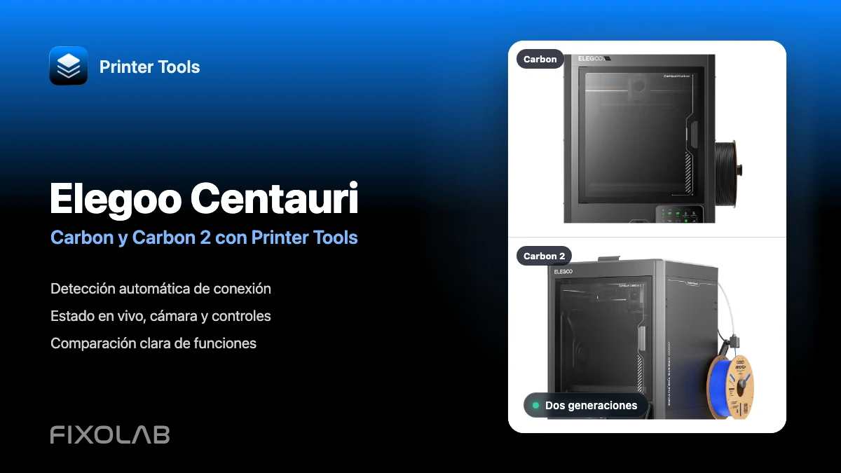 Cómo usar la Elegoo Centauri Carbon y la Centauri Carbon 2 con Printer Tools