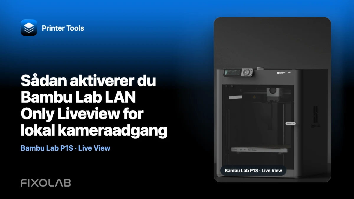 Sådan aktiverer du Bambu Lab LAN Only Liveview for lokal kameraadgang Sådan aktiverer du Bambu Lab LAN Only Liveview for lokal kameraadgang