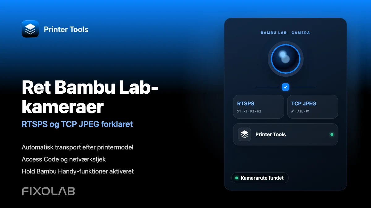 Sådan løser du Bambu Lab-kameraproblemer med RTSPS og TCP JPEG Sådan løser du Bambu Lab-kameraproblemer med RTSPS og TCP JPEG