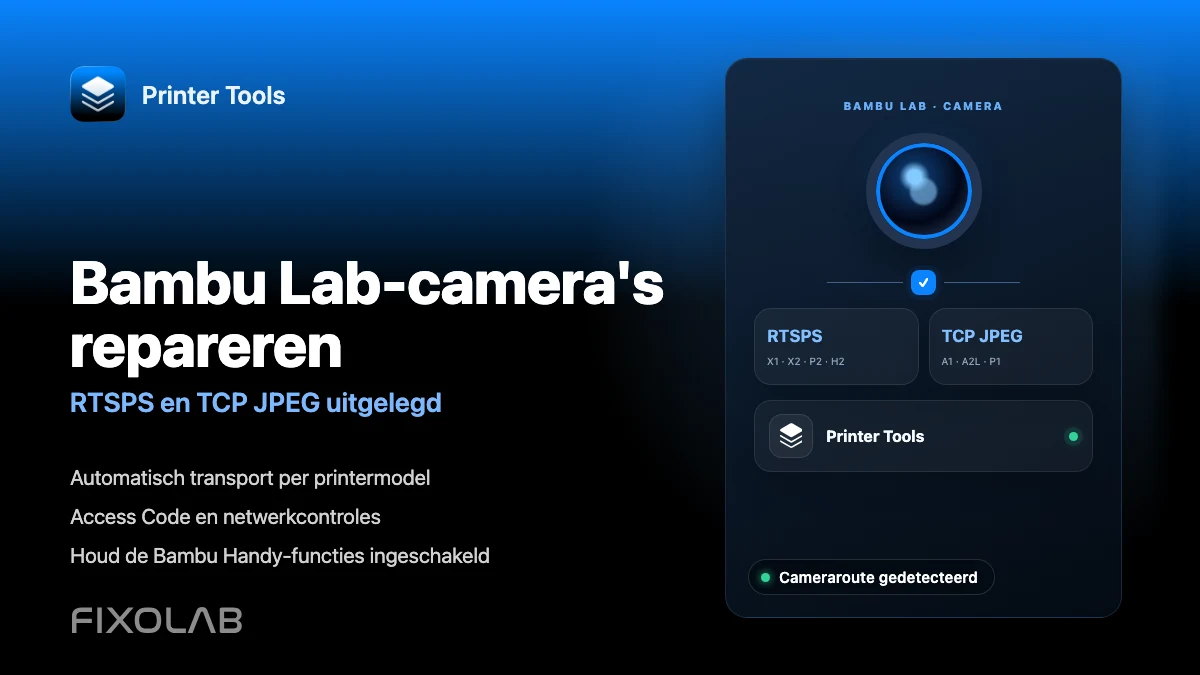 Hoe Bambu Lab-cameraproblemen met RTSPS en TCP JPEG op te lossen