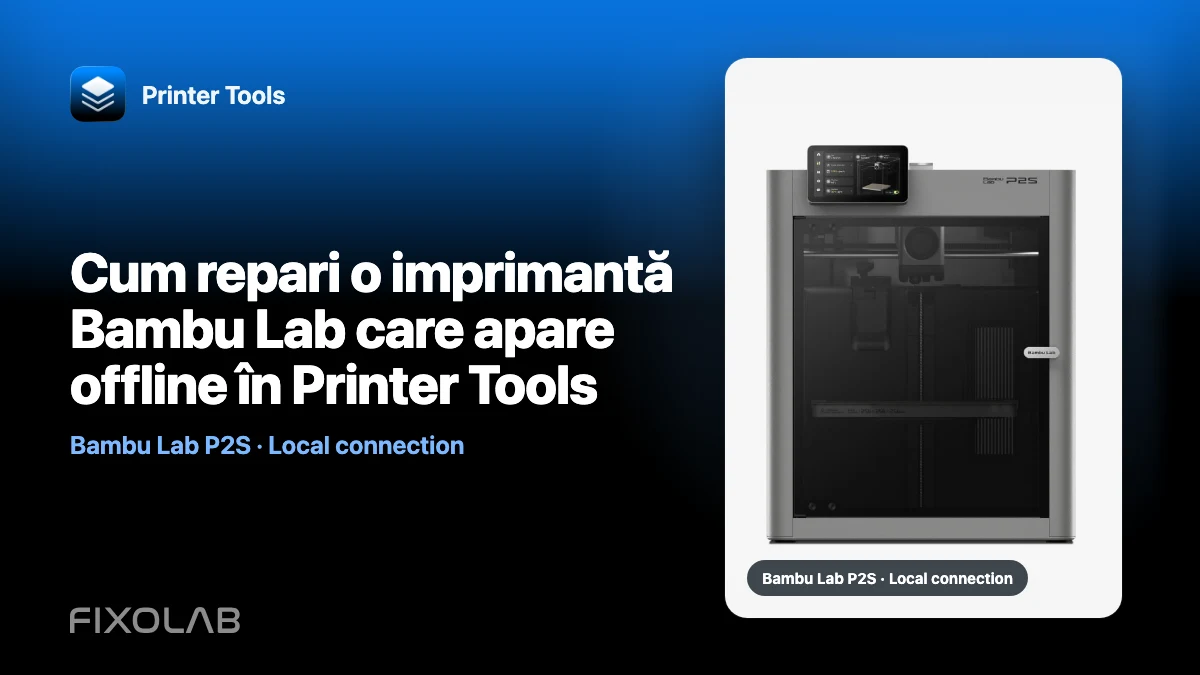 Cum repari o imprimantă Bambu Lab care apare offline în Printer Tools Cum repari o imprimantă Bambu Lab care apare offline în Printer Tools
