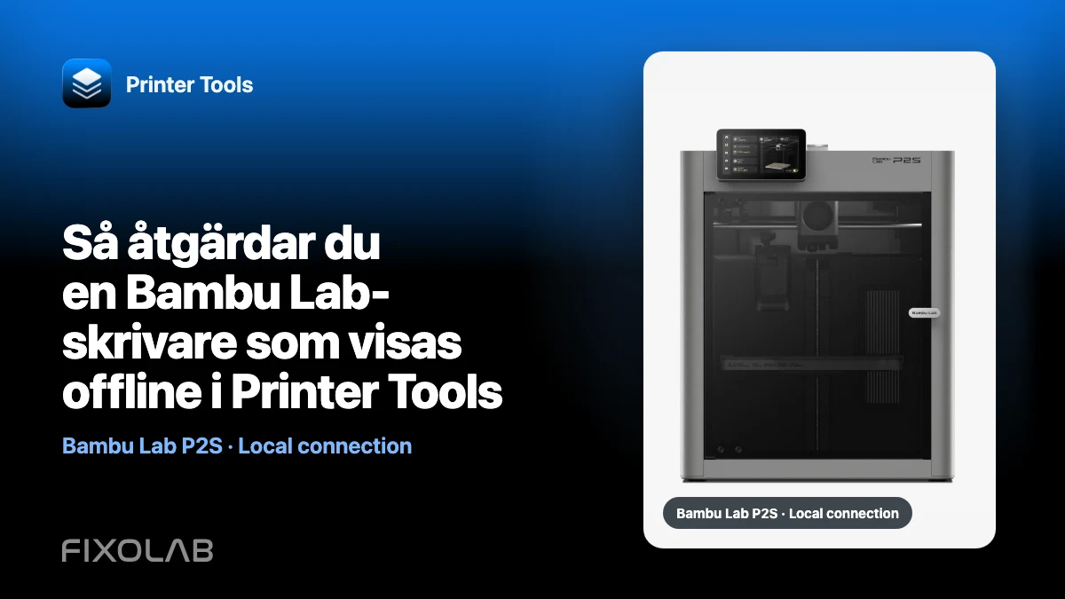 Så åtgärdar du en Bambu Lab-skrivare som visas offline i Printer Tools