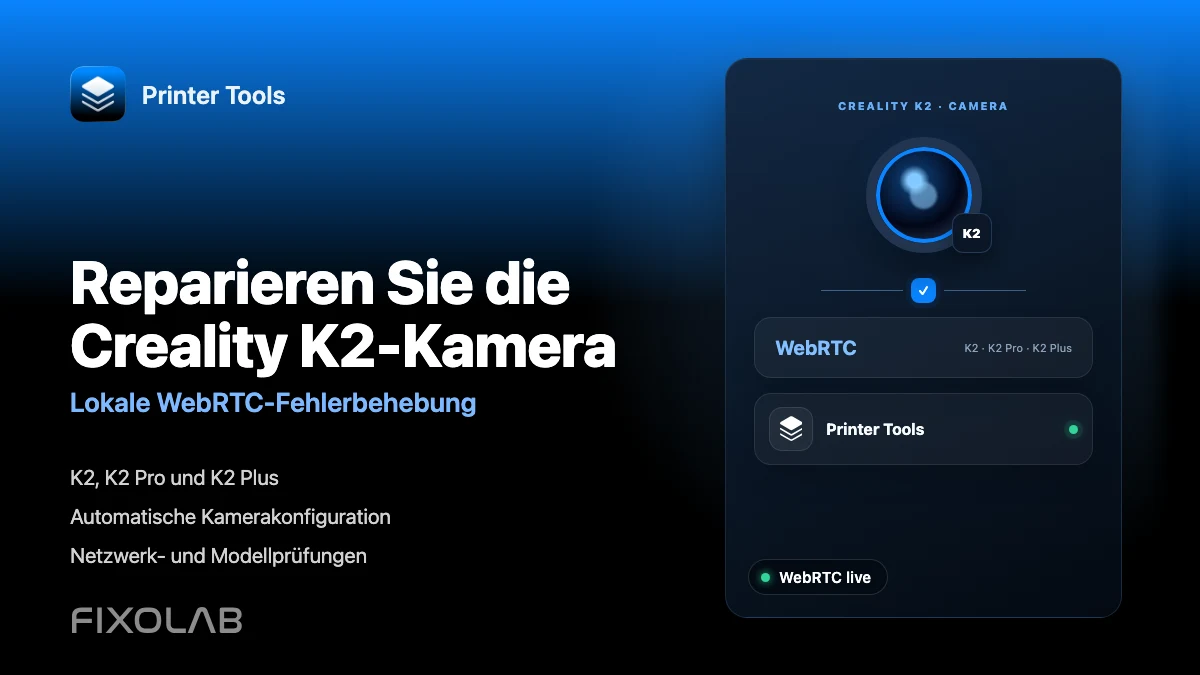 So reparieren Sie die Creality K2-Kamera mit WebRTC in Ihrem lokalen Netzwerk