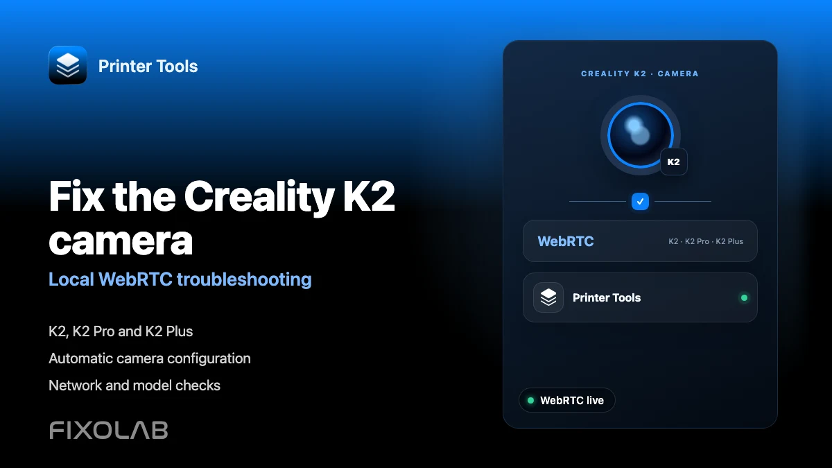 How to fix the Creality K2 camera with WebRTC on your local network How to fix the Creality K2 camera with WebRTC on your local network