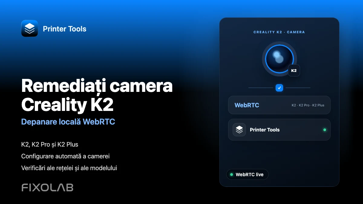 Cum să remediați camera Creality K2 cu WebRTC în rețeaua locală Cum să remediați camera Creality K2 cu WebRTC în rețeaua locală