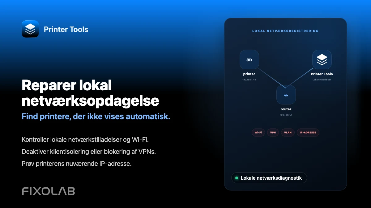 Sådan løser du problemer med lokal netværksregistrering i Printer Tools Sådan løser du problemer med lokal netværksregistrering i Printer Tools