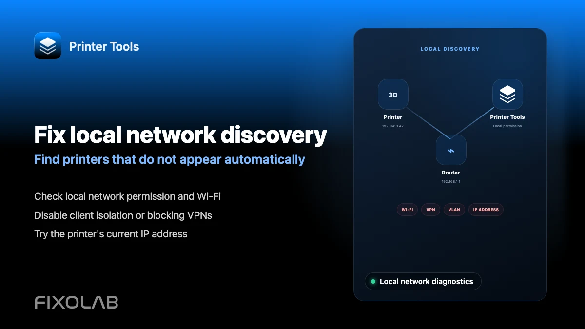 How to fix local network discovery problems in Printer Tools How to fix local network discovery problems in Printer Tools