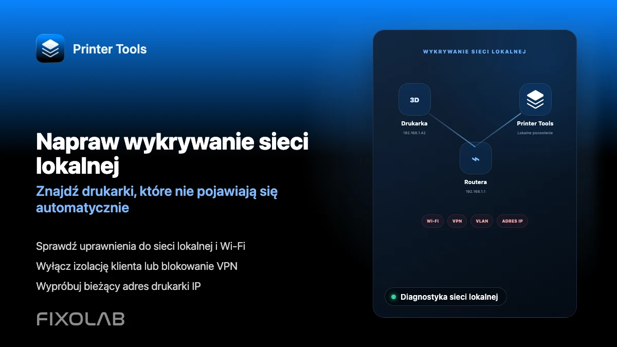 Jak naprawić problemy z wykrywaniem sieci lokalnej w Printer Tools Jak naprawić problemy z wykrywaniem sieci lokalnej w Printer Tools