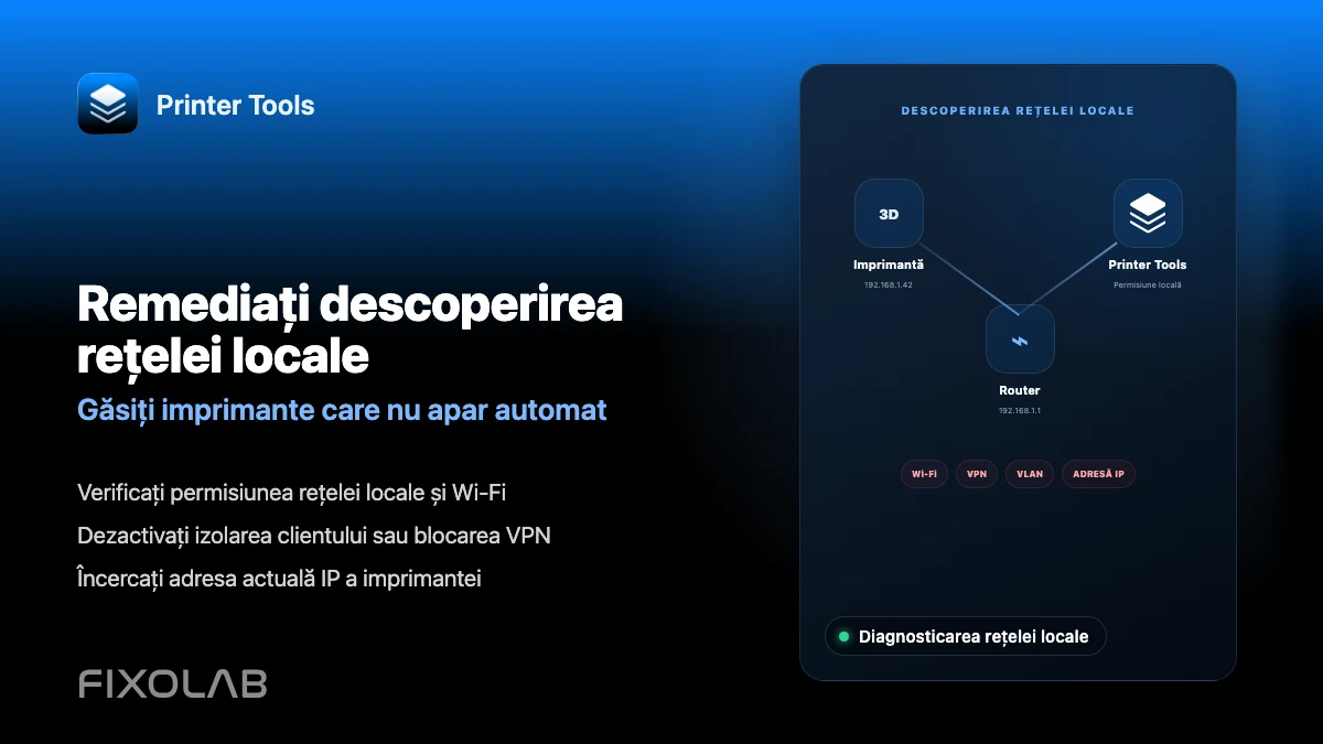Cum să rezolvi problemele de descoperire a rețelei locale în Printer Tools