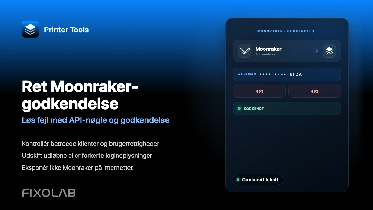 Sådan retter du Moonraker-godkendelses- og API-nøglefejl i Printer Tools Sådan retter du Moonraker-godkendelses- og API-nøglefejl i Printer Tools