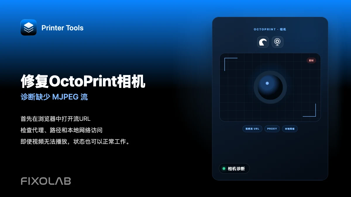 如何修复 Printer Tools 中无法加载的 OctoPrint 摄像头 如何修复 Printer Tools 中无法加载的 OctoPrint 摄像头