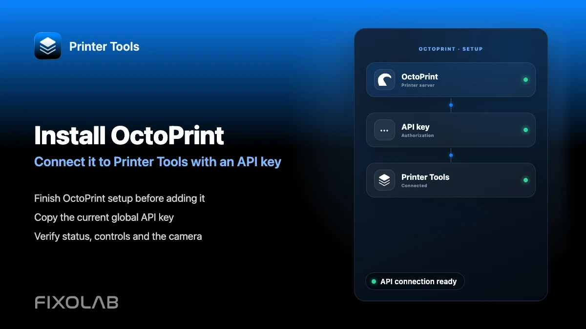 Slik installerer du OctoPrint og kobler det til Printer Tools med en API-nøkkel Slik installerer du OctoPrint og kobler det til Printer Tools med en API-nøkkel