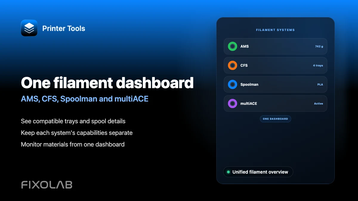 How to manage AMS, CFS, Spoolman and multiACE in one dashboard How to manage AMS, CFS, Spoolman and multiACE in one dashboard