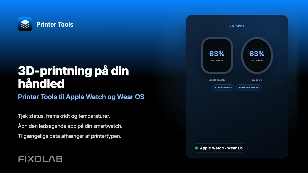 Sådan overvåger du en 3D-printer fra Apple Watch og Wear OS