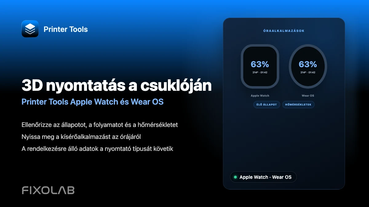 Hogyan figyeljünk egy 3D nyomtatót Apple Watchról és Wear OS-ről Hogyan figyeljünk egy 3D nyomtatót Apple Watchról és Wear OS-ről