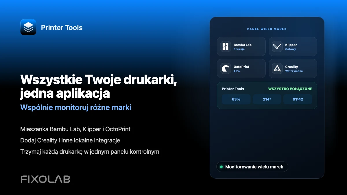 Jak monitorować wiele drukarek 3D różnych marek w jednej aplikacji Jak monitorować wiele drukarek 3D różnych marek w jednej aplikacji