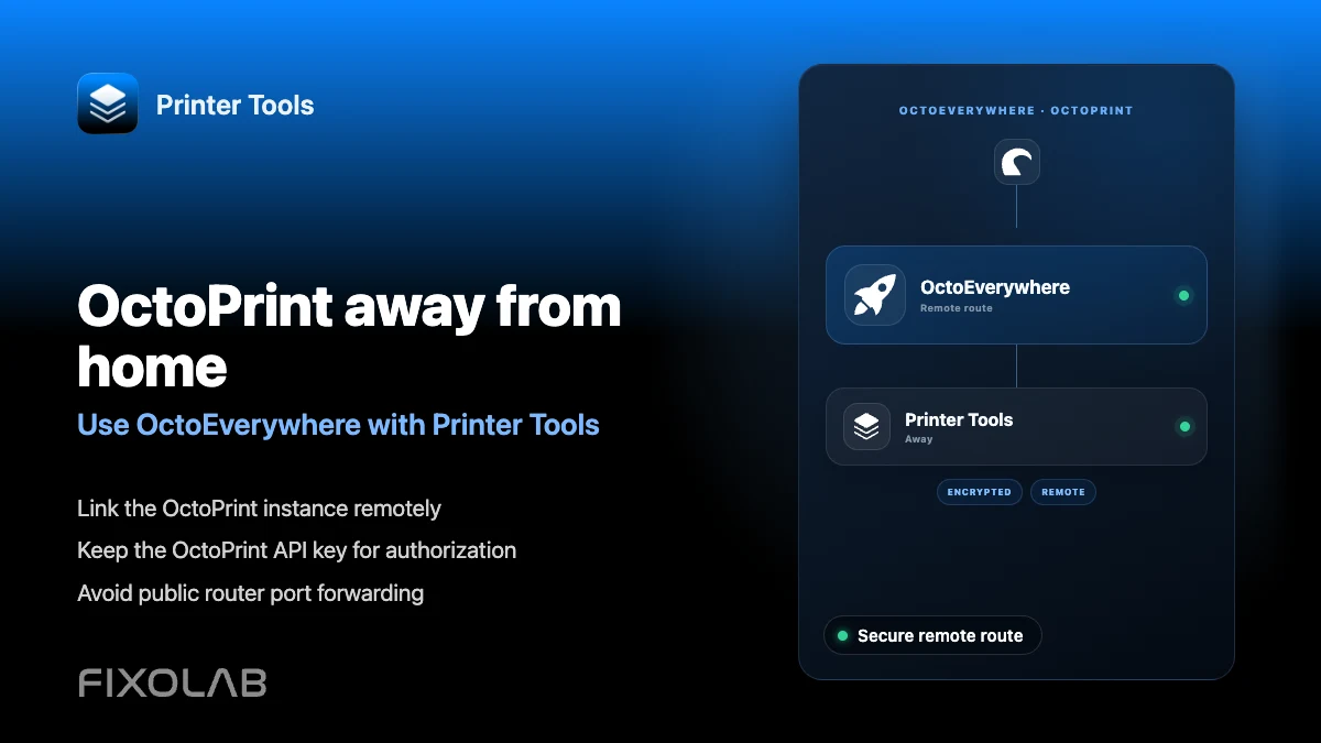 Slik bruker du OctoEverywhere med Printer Tools for fjerntilgang til OctoPrint Slik bruker du OctoEverywhere med Printer Tools for fjerntilgang til OctoPrint