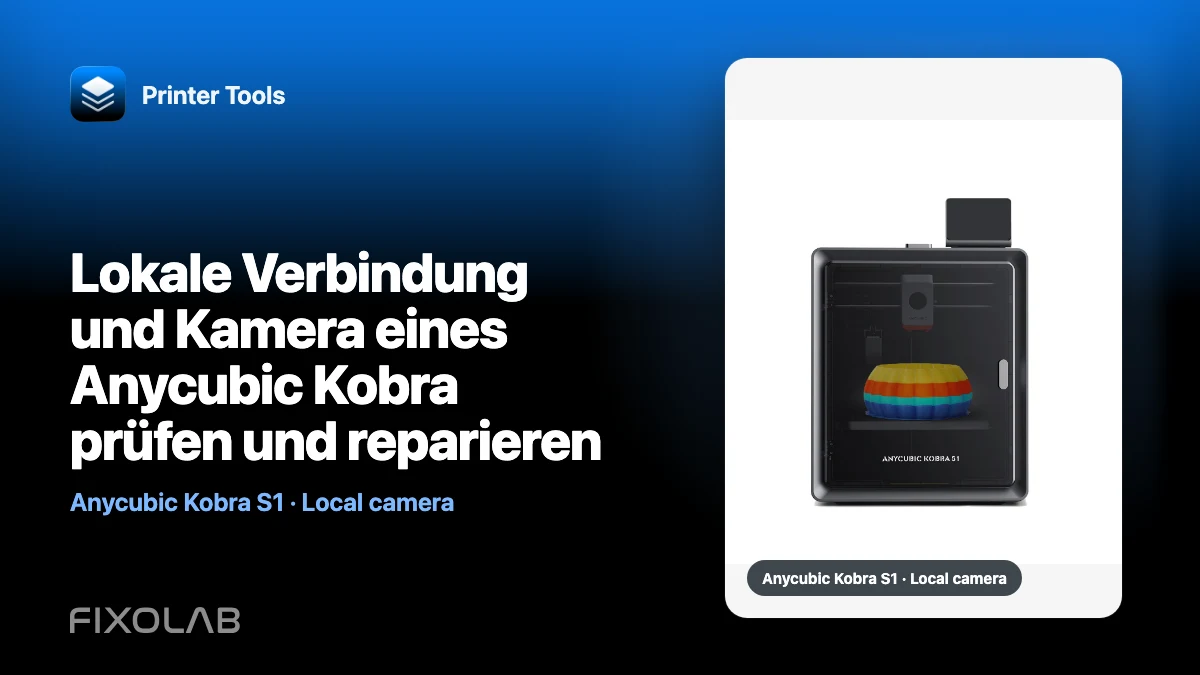 Lokale Verbindung und Kamera eines Anycubic Kobra prüfen und reparieren Lokale Verbindung und Kamera eines Anycubic Kobra prüfen und reparieren