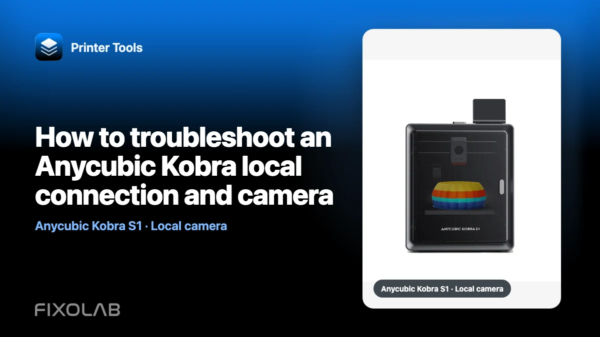 How to troubleshoot an Anycubic Kobra local connection and camera How to troubleshoot an Anycubic Kobra local connection and camera