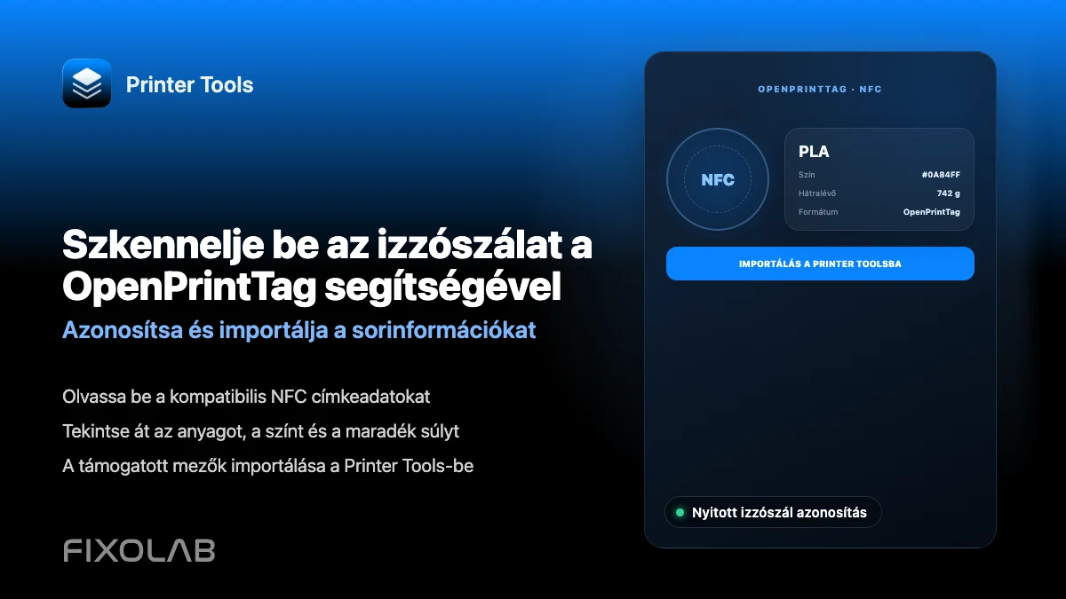 Hogyan használjuk az OpenPrintTaget a szál azonosításához és importálásához Hogyan használjuk az OpenPrintTaget a szál azonosításához és importálásához