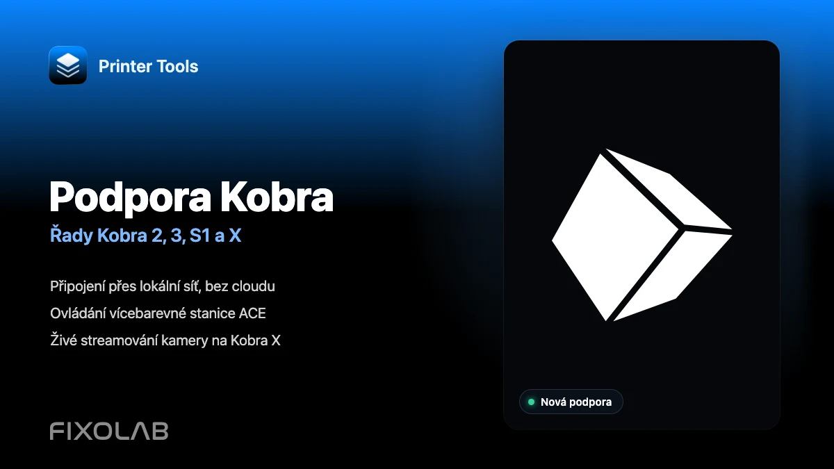 Podpora Anycubic Kobra přichází do Printer Tools