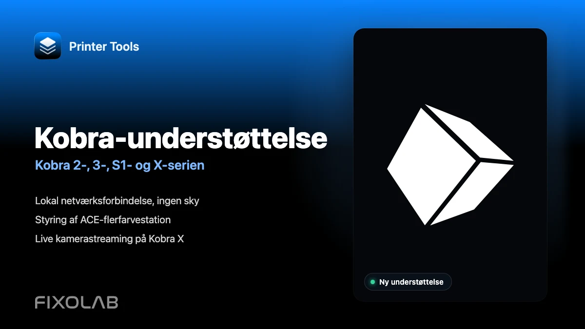 Understøttelse af Anycubic Kobra ankommer til Printer Tools Understøttelse af Anycubic Kobra ankommer til Printer Tools